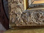 Antique Still Life and Pastoral Painting with Sheep Herd in a Gold Frame (large framed pastoral sheep herd oil painting) - Image 9