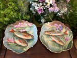 Porcelāna Šķīvji, Francija "Limoge", Zivs Motīvs (3600) - Image 2