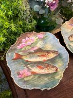 Porcelāna Šķīvji, Francija "Limoge", Zivs Motīvs (3600) - Image 4