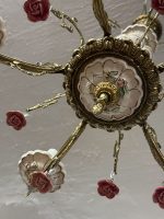 Griestu lampa ar ziedu elementiem, vidēja izmēra, viegla pēc svara, 5spuldzes (6339) - Image 8