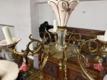 Griestu lampa ar ziedu elementiem, vidēja izmēra, viegla pēc svara, 5spuldzes (6339) - Image 20