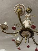 Griestu lampa ar ziedu elementiem, vidēja izmēra, viegla pēc svara, 5spuldzes (6339) - Image 6