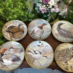 Porcelāna Šķīvji ar Putnu Motīviem, 6 gabali (3581)