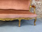 Liels dīvāns ar zelta krāsas detaļām BOIS DORÉ NAPOLEON III LOUIS XV BANQUETTE (645) - Image 6