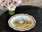 Liela izmēra porcelāna šķīvis ar ogu motīvu (7098)