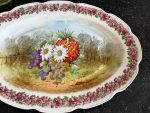 Liela izmēra porcelāna šķīvis ar ogu motīvu (7098) - Image 3