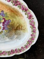 Liela izmēra porcelāna šķīvis ar ogu motīvu (7098) - Image 6