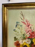 Liela Izmēra Glezna ar Ziediem Vāzē, Vidēji Viegla Pēc Svara (5039) - Image 6