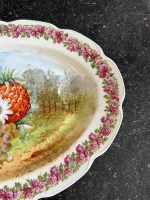 Liela izmēra porcelāna šķīvis ar ogu motīvu (7098) - Image 8