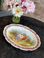Liela izmēra porcelāna šķīvis ar ogu motīvu (7098) - Image 2
