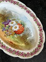 Liela izmēra porcelāna šķīvis ar ogu motīvu (7098) - Image 4