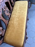 Sofa ar kokgriezuma eņģeļu galvām, Dzeltens Samta Audums — Neorenesanse, riekstkoks, ~1870–1890 (4278) - Image 18