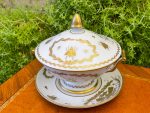 Porcelāna trauks ar vāku un šķīvi, "Limoge" (2883) - Image 5