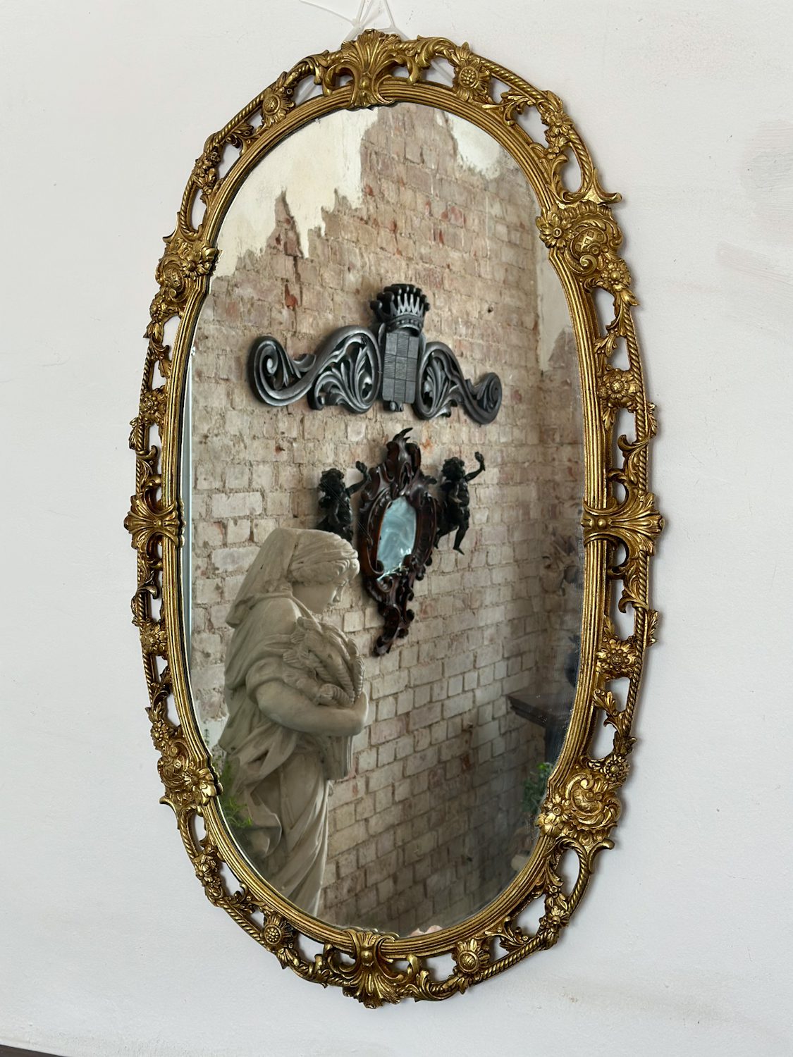 Bronzas Rāmja Spogulis, Vidēja Izmēra, Smags (4651) - Image 1