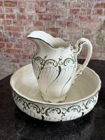 Jug and Bowl Set + 2 Pots with Lids (7095) - Image 3