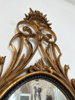 Liela Izmēra Zelta Krāsas, Koka Spogulis ar Ļoti Greznu Rāmi, Vidēja Smaguma (4641) - Image 9