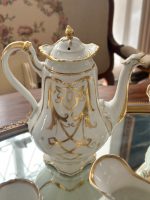 Ekskluzīvs Porcelāna Kafijas un Tējas Servīzes Komplekts 8 Personām — Historisma stilā, (Elegant Antique Porcelain Tea Service for Eight — Historism Style) (5146) - Image 8