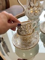 Ekskluzīvs Porcelāna Kafijas un Tējas Servīzes Komplekts 8 Personām — Historisma stilā, (Elegant Antique Porcelain Tea Service for Eight — Historism Style) (5146) - Image 5
