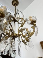 Bronzas Lampa ar Kristāliem, Vidēja Izmēra, 5 Spuldzes (3433) - Image 4