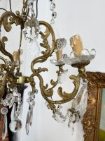 Bronzas Lampa ar Kristāliem, Vidēja Izmēra, 5 Spuldzes (3433) - Image 9