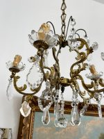 Bronzas Lampa ar Kristāliem, Vidēja Izmēra, 5 Spuldzes (3433) - Image 7