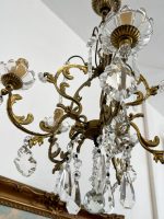 Bronzas Lampa ar Kristāliem, Vidēja Izmēra, 5 Spuldzes (3433) - Image 6