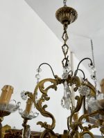 Bronzas Lampa ar Kristāliem, Vidēja Izmēra, 5 Spuldzes (3433) - Image 16