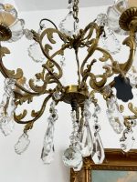 Bronzas Lampa ar Kristāliem, Vidēja Izmēra, 5 Spuldzes (3433) - Image 10