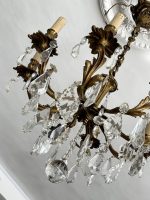 Bronzas Lampa ar Kristāliem, Liela Izmēra, 8 Spuldzes, Smaga (3434) - Image 11