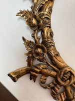Grezns un liela izmēra antīks franču koka rāmis zelta krāsā — Napoleona III stils, 19. gs. (antique french large gilt wood frame) (4636) - Image 5