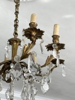 Bronzas Lampa ar Kristāliem, Liela Izmēra, 8 Spuldzes, Smaga (3434) - Image 8
