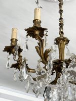 Bronzas Lampa ar Kristāliem, Liela Izmēra, 8 Spuldzes, Smaga (3434) - Image 9