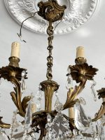 Bronzas Lampa ar Kristāliem, Liela Izmēra, 8 Spuldzes, Smaga (3434) - Image 18