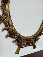 Grezns un liela izmēra antīks franču koka rāmis zelta krāsā — Napoleona III stils, 19. gs. (antique french large gilt wood frame) (4636) - Image 8