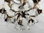 Bronzas Lampa ar Kristāliem, Liela Izmēra, 8 Spuldzes, Smaga (3434) - Image 7
