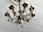 Bronzas Lampa ar Kristāliem, Liela Izmēra, 8 Spuldzes, Smaga (3434) - Image 4