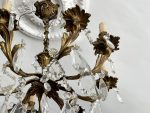 Bronzas Lampa ar Kristāliem, Liela Izmēra, 8 Spuldzes, Smaga (3434) - Image 6