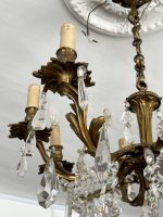 Bronzas Lampa ar Kristāliem, Liela Izmēra, 8 Spuldzes, Smaga (3434) - Image 17