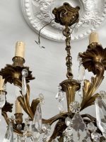 Bronzas Lampa ar Kristāliem, Liela Izmēra, 8 Spuldzes, Smaga (3434) - Image 16
