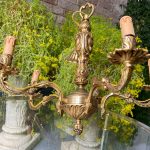 Bronzas Lampa, 5 spuldzēm, Vidēja Izmēra (3284)