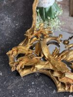 Luxurious antique bronze mirror with peacock and swan figures — Late 19th Century (6814) - Image 6