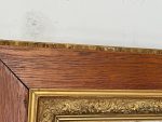 Ozolkoka sienas spogulis ar zeltītu dekoratīvo rāmi — Bīdermeijera stilā (Antique Oak Wall Mirror with Gilt Border in Biedermeier Style) (4637) - Image 14