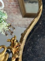 Luxurious antique bronze mirror with peacock and swan figures — Late 19th Century (6814) - Image 15