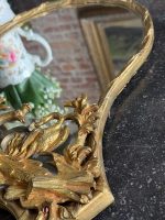 Luxurious antique bronze mirror with peacock and swan figures — Late 19th Century (6814) - Image 11