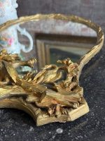Luxurious antique bronze mirror with peacock and swan figures — Late 19th Century (6814) - Image 10