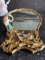 Luxurious antique bronze mirror with peacock and swan figures — Late 19th Century (6814) - Image 4