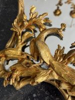 Luxurious antique bronze mirror with peacock and swan figures — Late 19th Century (6814) - Image 9