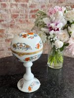 tall limoges porcelain lidded box with floral chinoiserie motifs by raynaud