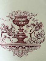 bļoda, liela izmēra, baltā/sarkanā krāsā (6937) - Image 6