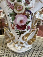 Porcelāna Vāze ar Ziedu Motīviem, Vidēja Izmēra, Smaga (4327) - Image 5